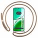 Transparante Oppo Transparante beschermhoes voor de Oppo Reno 12F 4G / 12 F 5G, met koord, camel