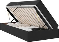 vidaXL - Opbergbed - met matras - Zwart - 90 x 190 cm - Fluweel
