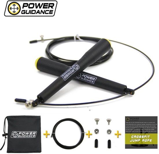 Power Guidance Verstelbaar Sport Springtouw - Zwart