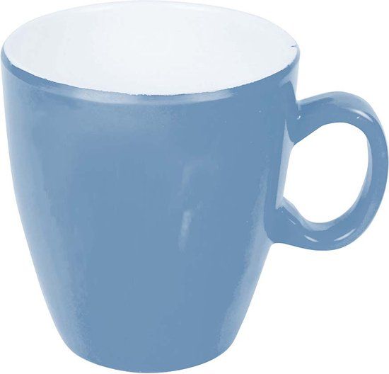 Bo-Camp Mok - Two-Tone - Melamine - 4 Stuks - Blauw