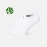 SOLIT socks Bamboe Enkelsokken die niet afzakken - Maat 35-38 - Wit - 3 paar