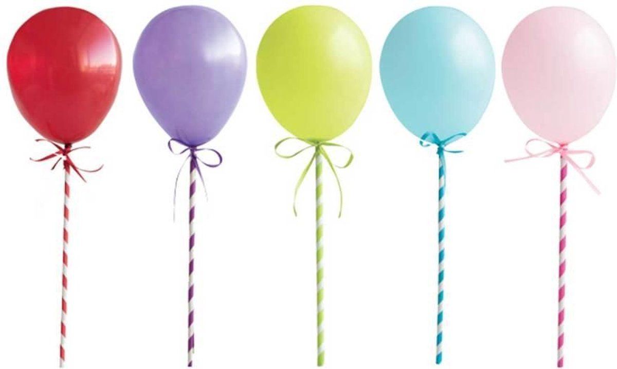 Taarttoppers Ballonnen 5st