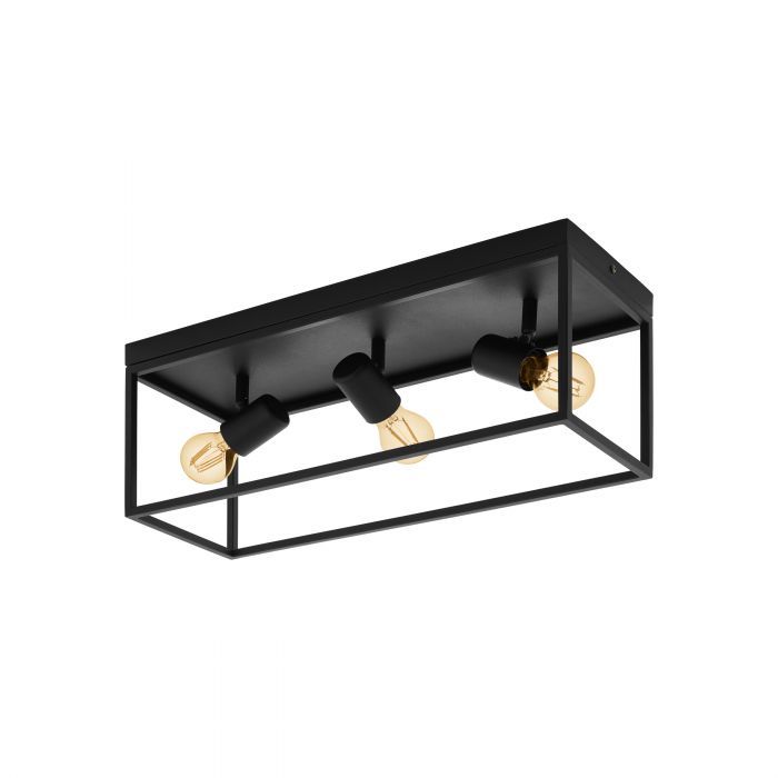 EGLO Silentina Plafondlamp - Zwart - E27 - 54 cm