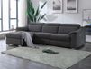 Vente-unique PEDRERA - Canapé d'angle - Tissu - Gris anthracite - Gauche - 284 cm
