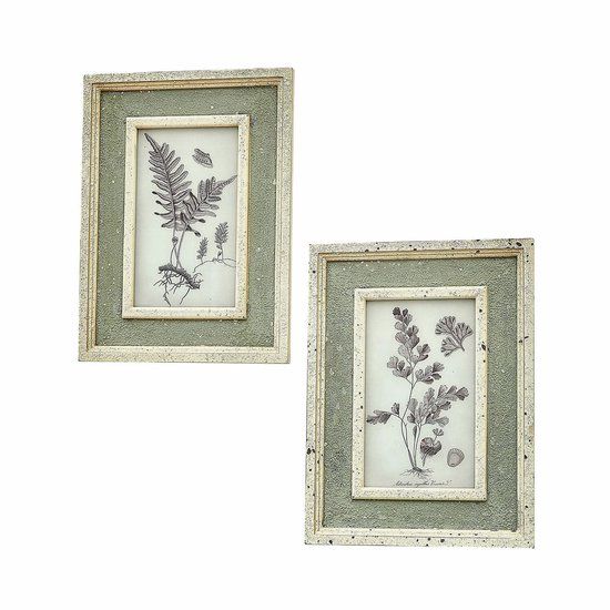 LOBERON Schilderij set van 2 Cerilav grijs/groen