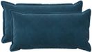 vidaXL Kussensloop 2 pcs houten blauw 40 x 70 cm fluweel