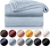 Blumtal Fleece Deken Super Zacht Fleece Plaid 130x150 cm Licht Blauw