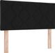 vidaXL Hoofdbord Stof Zwart 144 cm