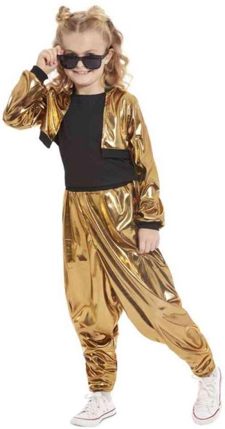 Smiffy's Kinderkostuum - 80s Hammertime - Goud - Meisjes - Maat 6 jaar