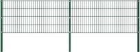 vidaXL Schuttingpaneel met palen ijzer 340x80 cm groen