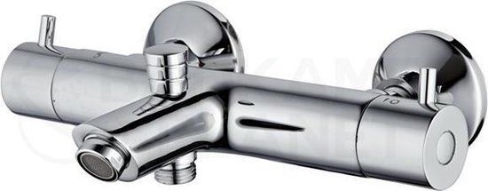 Sani Royal Thermostatische Badkraan Rond Chroom - Messing - 15 cm Hartafstand