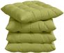 vidaXL - Coussin d'assise - 4 pièces - Tissu - Vert clair - 40 x 40 x 6 cm