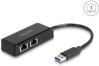 Delock USB Type-A Adapter to 2 x Gigabit LAN