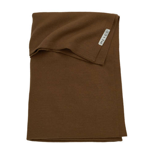 Meyco Kinderdekbed Knit Basic 100x150 cm chocolade