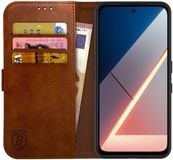 Rosso Element Wallet Book Case voor Xiaomi Poco M7 4G - Bruin