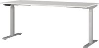 Germania bureau 7909-583, lichtgrijs/zilver, EL. in hoogte verstelbaar, 180 x 120 x 80 cm