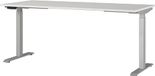 Germania bureau 7909-583, lichtgrijs/zilver, EL. in hoogte verstelbaar, 180 x 120 x 80 cm