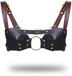 Liebe Seele Grace Land Co. Ltd. Liebe Seele Equestrian Leather Bralette - Leren Bralette - Zwartbruin - Maat L
