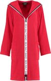 Cawö Cawö badjas met ritssluiting en capuchon (3101-203, rood) - L