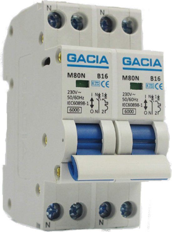 Enzo Gacia M80N Fornuis automaat 2x 16A B KAR 2P