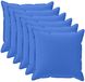 vidaXL - Coussin - 6 pièces - BOIS - Royal - Bleu - 45 x 45 cm - Polyester