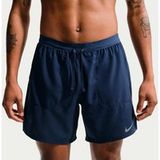 Nike STRIDE 2IN1 7IN Hardloopshorts Heren - donkerblauw, zilver, Maat S
