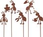 UNUS® Mierenstekers tuinier aspect rouille set van 5