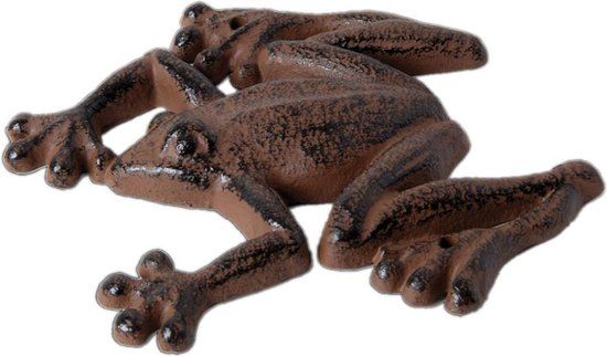 Esschert Design TT50 Kikker Wanddecoratie - Set van 2 - Gietijzer - 12x14x12 cm