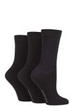 Merkloos / Sans marque SOCKSHOP - 3-Pack Dames Effen Ademend Bamboesokken