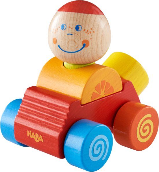 Haba Ontdekkingsauto Ben 10 cm - Rood - Hout - 4010168243436