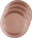 Santex Bordjes karton - 10x - rond - rose goud - 22 cm - feestbordjes