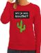 Bellatio Decorations Shoppartners Bv Wil je een Knuffel tekst sweater rood dames - dames trui Wil je een Knuffel? XL