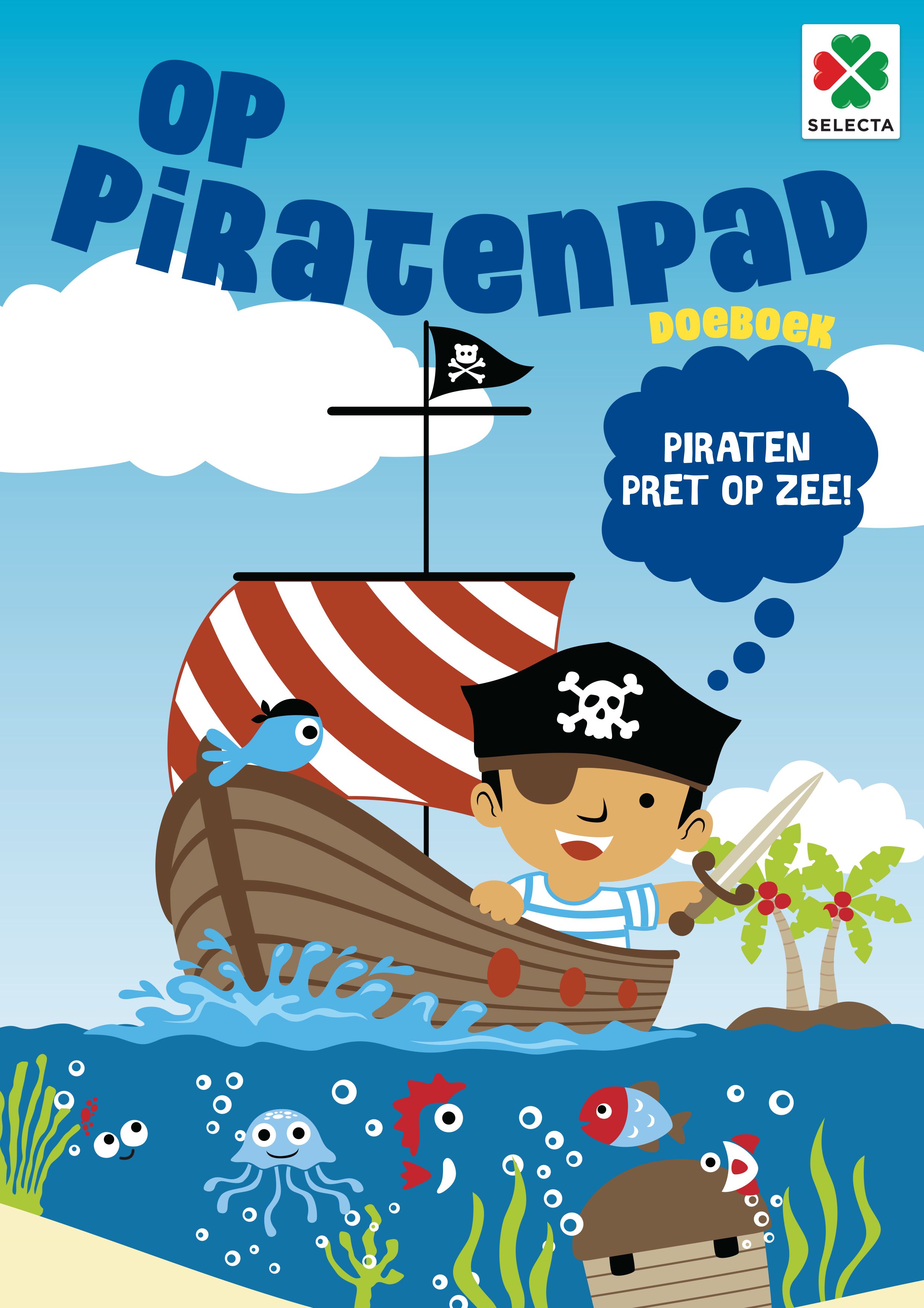 Op piratenpad - Doeboek - Kleurboek/album - 48 pagina's - Jongen/Meisje
