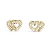 CHIVAL - Oorbellen 18K Verguld Goud "Double Love"