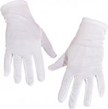Merkloos Witte verkleed handschoenen kort - Volwassenen - Sinterklaas