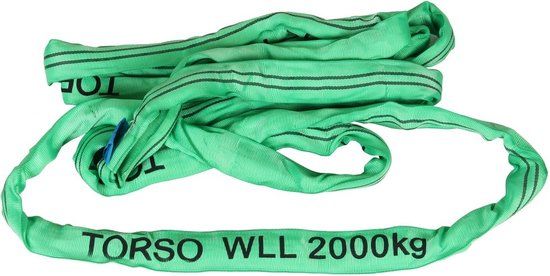 TORSO Bol Rondstrop 2 ton 3m Blauw Kunststof