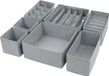Merkloos Lade organizer opvouwbare, kast ondergoed organizer, vouwdoos stoffen doos voor ondergoed, kleding, sjaals, bh's, sokken, Stropdassen, lichtgrijs