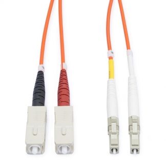 Intellinet ILWL D5-SCLC-050 5m SC LC Zwart, Oranje, Rood Glasvezel kabel