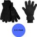 Heatkeeper Fleece Thermo Handschoenen Heren Zwart S/M 2-Paar