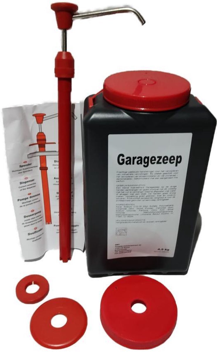 Sipro Garagezeep 4.5 L + Doseerpomp - Industriële handreiniger met korrel - Fris parfum