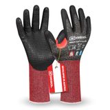Gebol Multi Cut F Plus lang, maat L (maat 9), snijbestendige handschoen met extra lange manchet, beschermende handschoen met noppen, werkhandschoen geschikt voor aanraking, wasbaar, duurzaam, voor