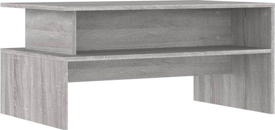vidaXL Salontafel 90x55x42,5 cm bewerkt hout grijs sonoma eikenkleur