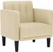 vidaXL Fauteuil met armleuningen Crème Stof 53 cm