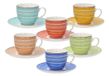 Tognana Porcellane Iris Theekopjes Set 6 stuks Meerkleurig Bone China 0.2L