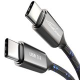 KabelDirekt USB-C-kabel 1,5m 4K-monitor 20Gbps 240W zwart