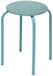 5Five Stapelbaar zit krukje Fierra - metaal/polyester - blauw - D38 x H46 cm - extra stoelen - binnen/buiten - Stapelbaar