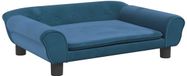 vidaXL Kinderbank 70x45x26 cm fluweel blauw