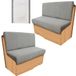 leepiya Set van 2 rekbare kussenslopen met 2 rugleuningen en 2 bankovertrekken met antislip riem, machinewasbaar, voor camperbank