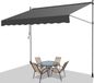 Merkloos Luifels - UV- en Waterbescherming voor Balkon, Terras en Tuin - Zonneluifel Verstelbaar 250cm Grijs