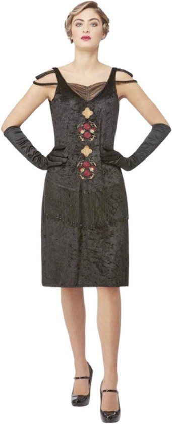 Smiffy's - 20's Dancer Costume - Black - Women - XS